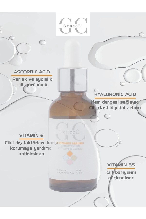 C Vitamini Aydınlatıcı Ve Ton Eşitleyici Cilt Serumu 30 ml (%15 VİT C) - Görsel 3