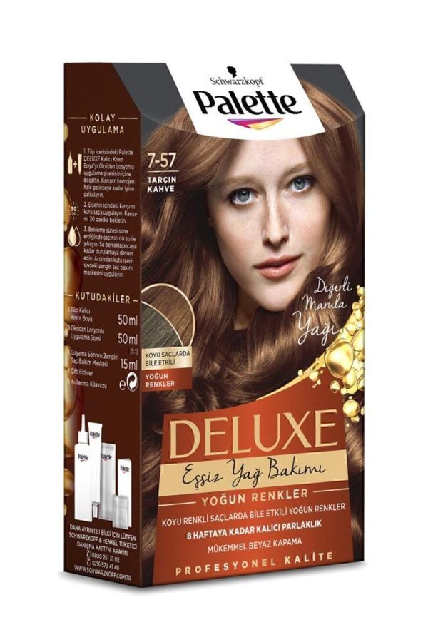 Schwarzkopf Palette Deluxe Yoğun Renkler 7-57 Tarçin Kahve Saç Boyası - Görsel 3