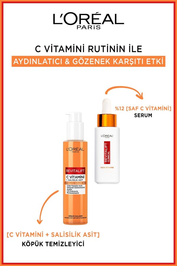Revitalift Clinical [c Vitamini Salisilik Asit] Gözenek Karşıtı, Aydınlatıcı Temizleme Jeli - Görsel 2