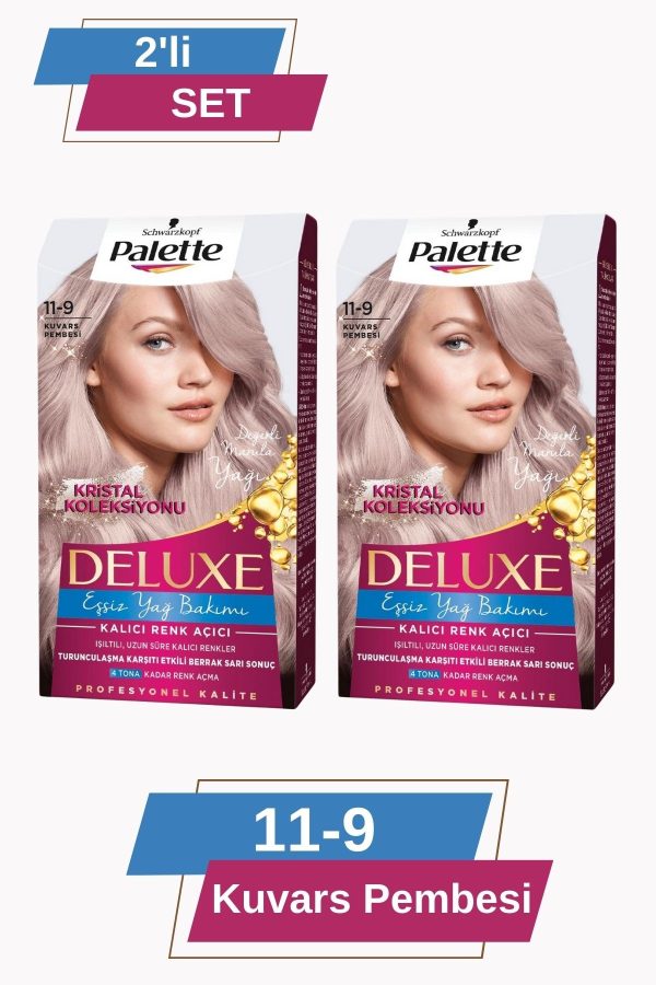Deluxe 11-9 Kuvars Pembesi X 2 Adet Saç Boyası