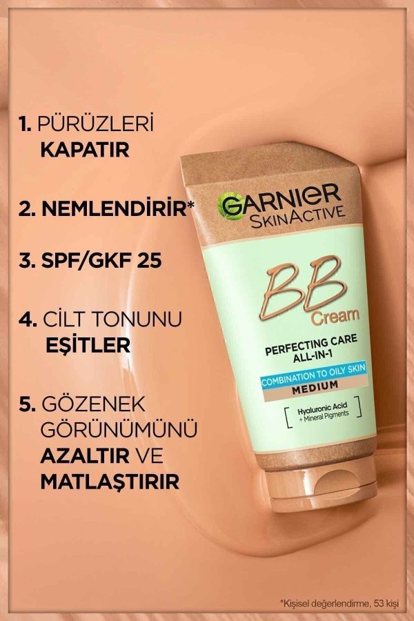 Karma ve Yağlı Ciltler için BB Krem Orta Ton SPF 20 50 ml - Görsel 2