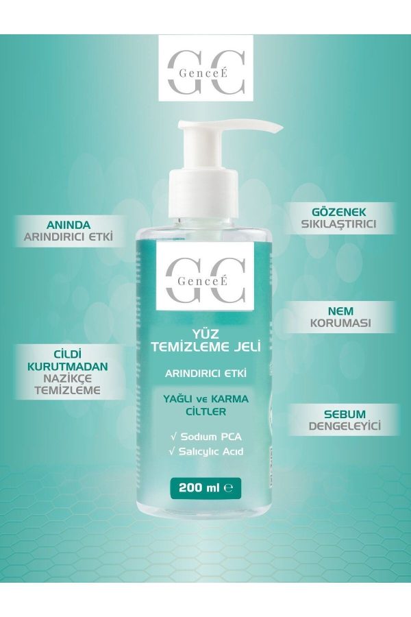 Yağlı Ve Karma Ciltler için Siyah Nokta, Akne ve Leke Karşıtı, Sebum Dengeleyici Yüz Temizleme Jeli - Görsel 2