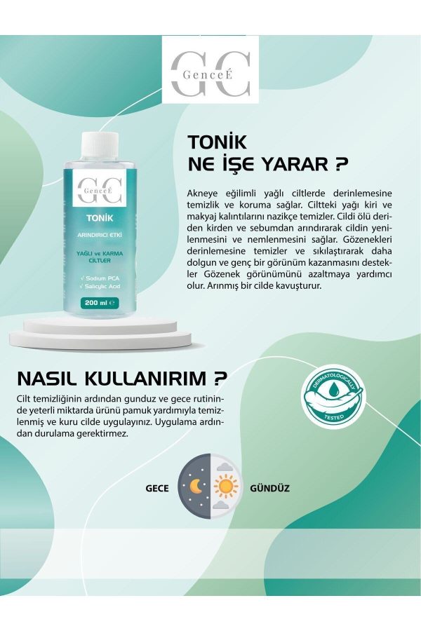 Yağlı Ve Karma Ciltler Için Siyah Nokta, Akne Ve Leke Karşıtı,sebum Dengeleyici Temizleyici Tonik - Görsel 4