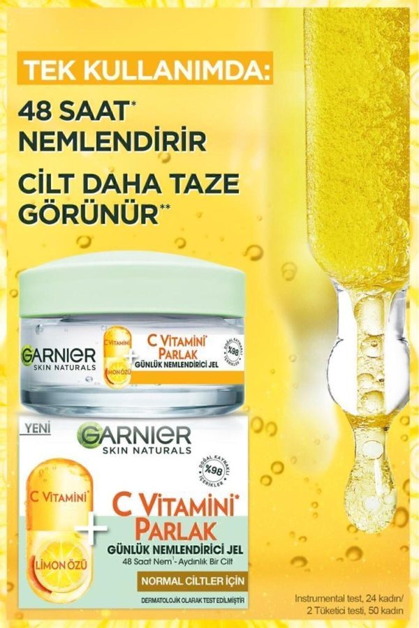 C Vitamini Parlak Günlük Aydınlatıcı Nemlendirici Jel (C Vitamini + Limon) - Görsel 2