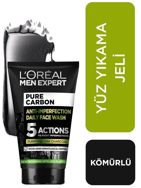 Pure Charcoal Cilt Problemlerine Karşı Savaşan Kömürlü Yüz Yıkama Jeli 100ml