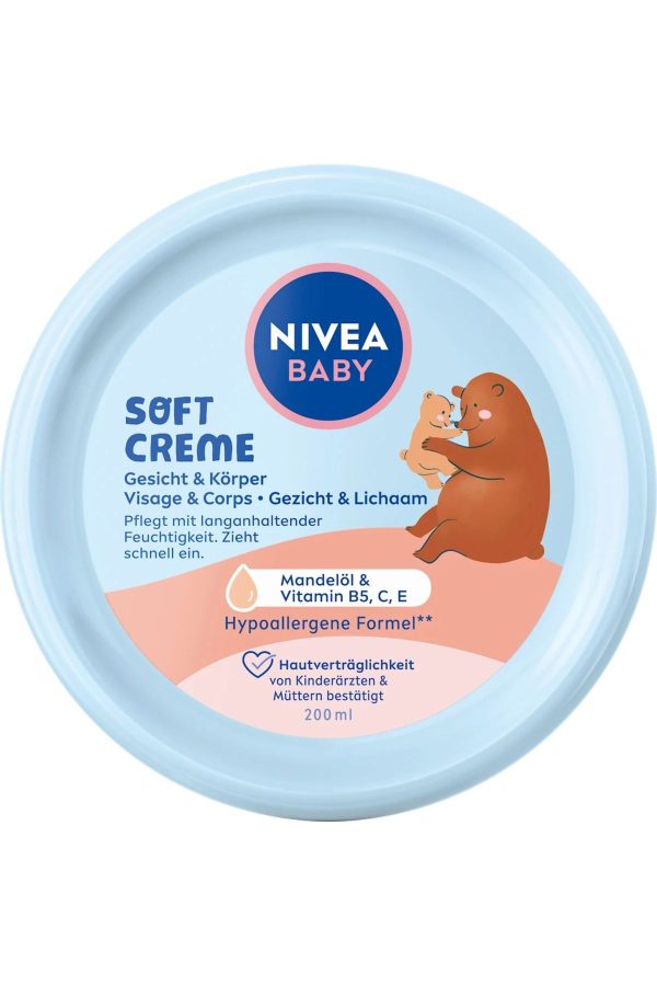 Günlük Yüz ve Vücut Koruma Soft Krem 200 Ml, Bebek Nemlendirici