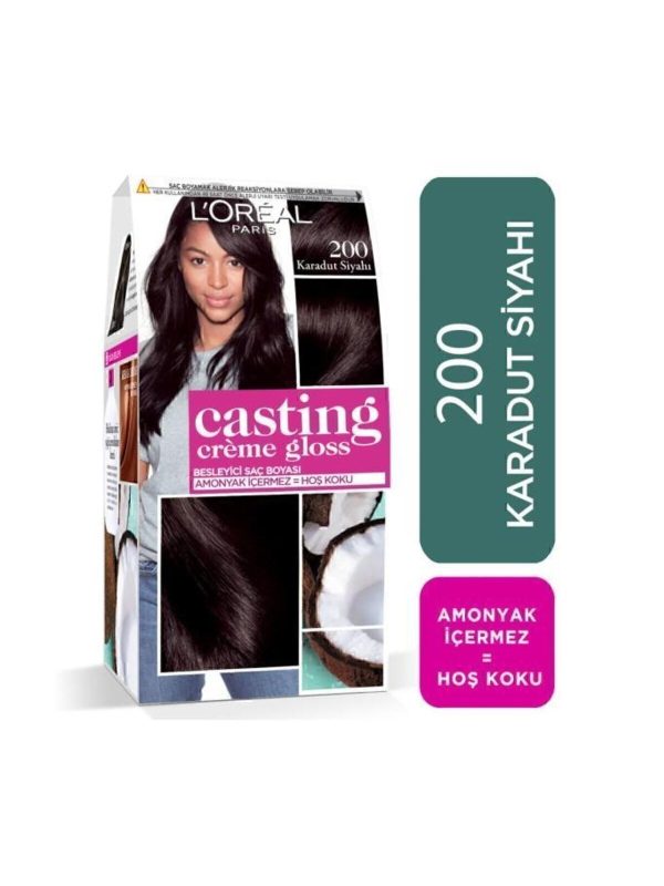 Karadut Siyahı  Saç Boyası - Casting Creme Gloss 200 3600523302895
