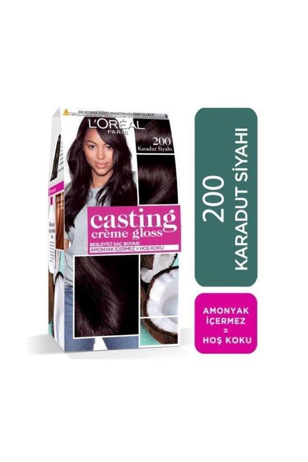 Karadut Siyahı  Saç Boyası - Casting Creme Gloss 200 3600523302895