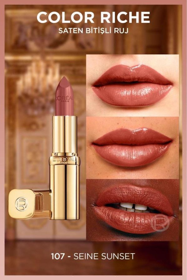 Color Riche Saten Bitişli Ruj 107 Seine Sunset - Nude - Görsel 2