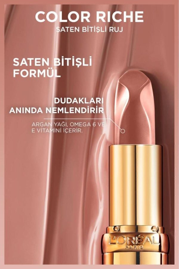 Color Riche Saten Bitişli Ruj 107 Seine Sunset - Nude - Görsel 3