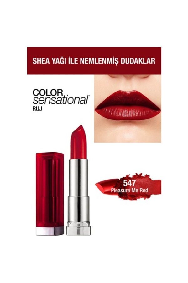 Ruj - Color Sensational Lipstick 547 Pleasure Me Red 3600530559794 - Görsel 2