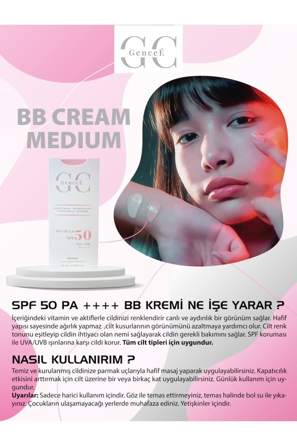 Spf 50 Pa Bb Cream Medıum Cilt Tonu Eşitleyici Işıltılı Yoğun Kapatıcı - Görsel 3