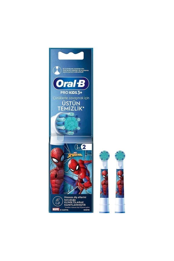 Şarjlı Diş Fırçası Yedek Başlığı Spiderman 2 adet ürün Yeni 990396