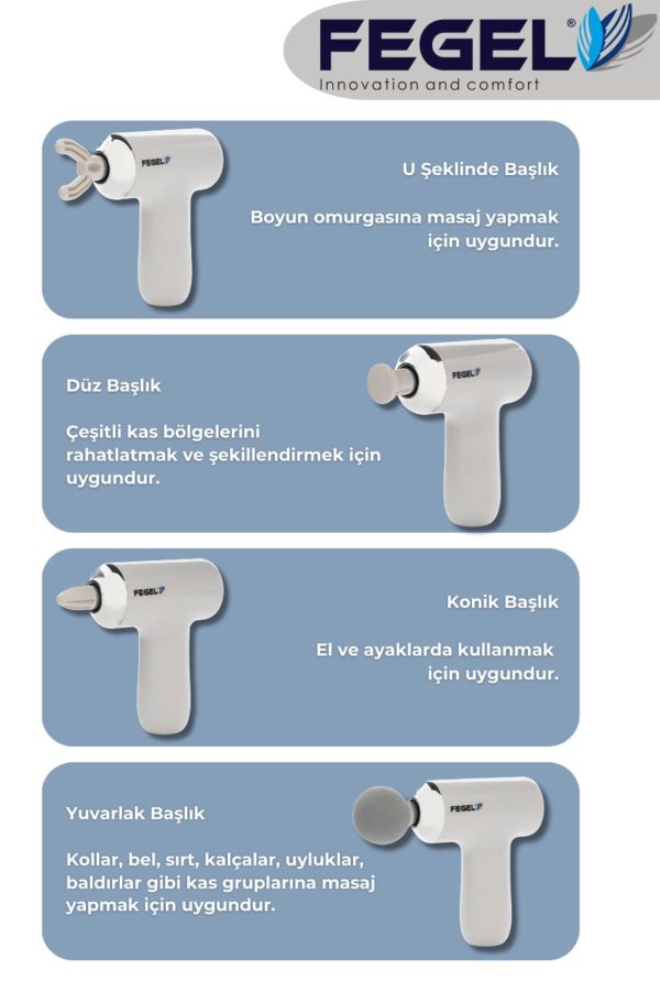 Mini Fascial Gun Profesyonel Masaj Tabancası - Görsel 3