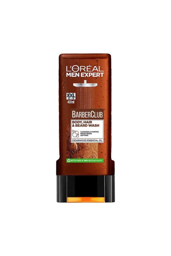 Nemlendirme için Sedir Ağacı Esansiyel Yağı İçeren Barber Club Duş Jeli 400ml
