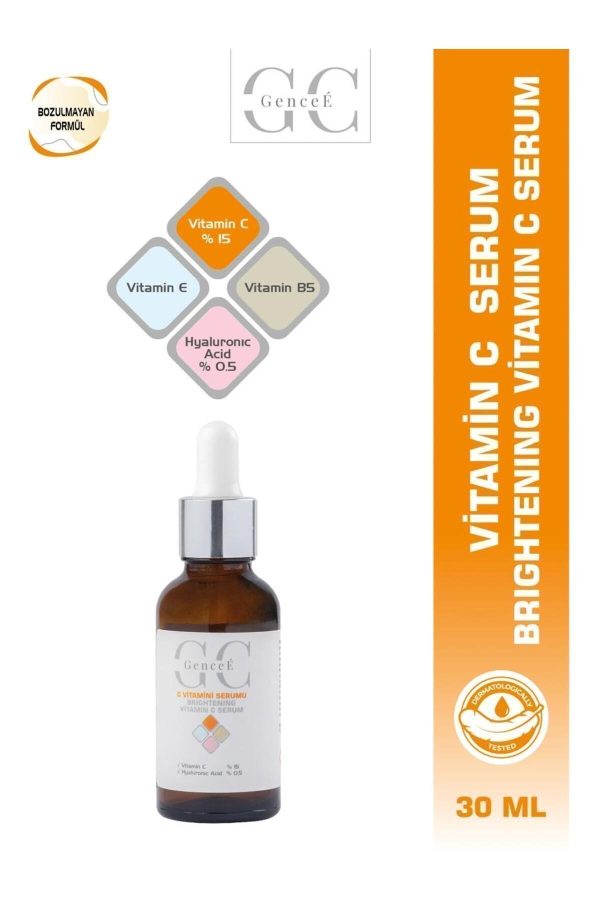 C Vitamini Aydınlatıcı Ve Ton Eşitleyici Cilt Serumu 30 ml (%15 VİT C)