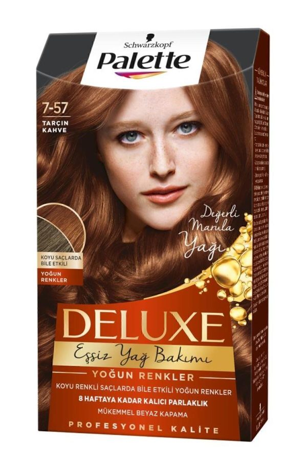 Schwarzkopf Palette Deluxe Yoğun Renkler 7-57 Tarçin Kahve Saç Boyası - Görsel 2