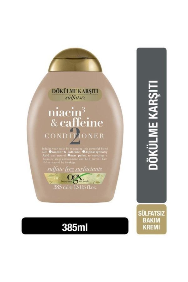 Dökülme Karşıtı Niacin & Caffeine Sülfatsız Bakım Kremi 385 ml