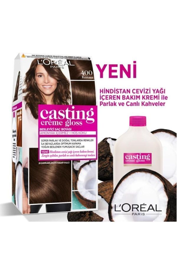 Casting Creme Gloss Saç Boyası 400 Kestane - Görsel 3