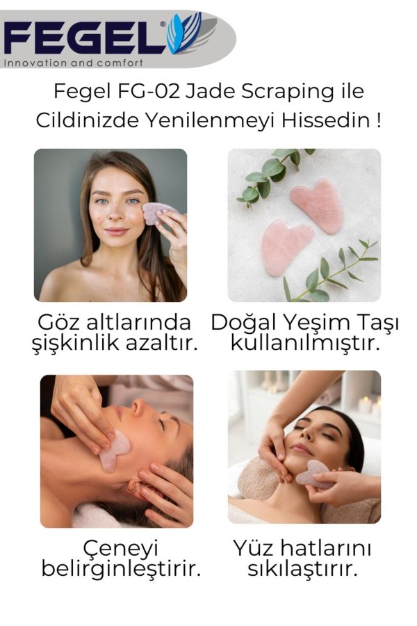 Jade Scraping Face Lift Gua Taşı Yüz Sıkılaştırma. - Görsel 3