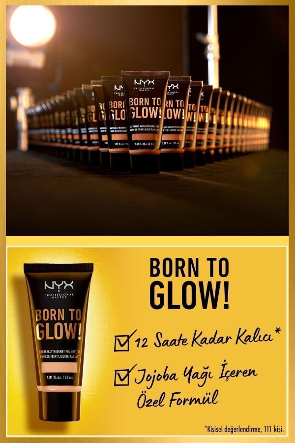 Fondöten - Born To Glow! Naturally Radiant Foundation 9 Medium Olive 800897190408 - Görsel 3