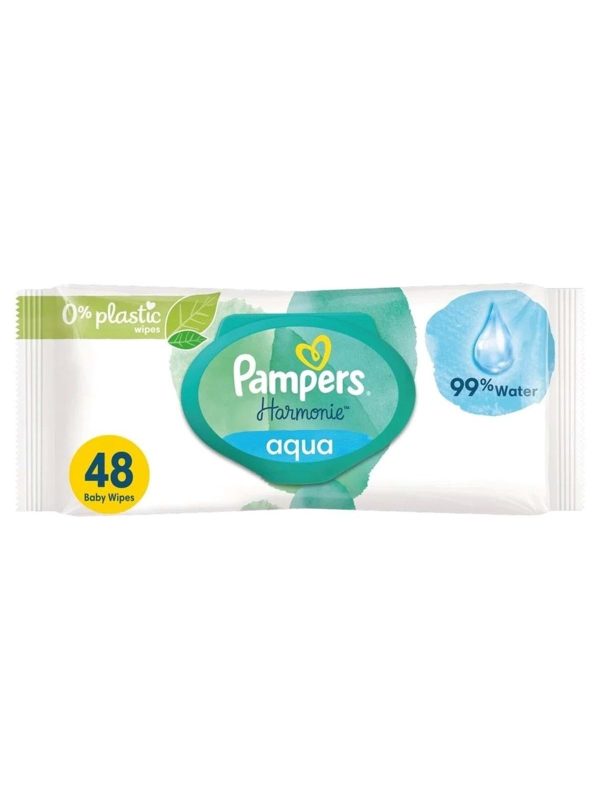 Pampers Harmonie Islak Havlu Mendil Aqua Pure 48 Yaprak Tekli Pk Organik Pamuk