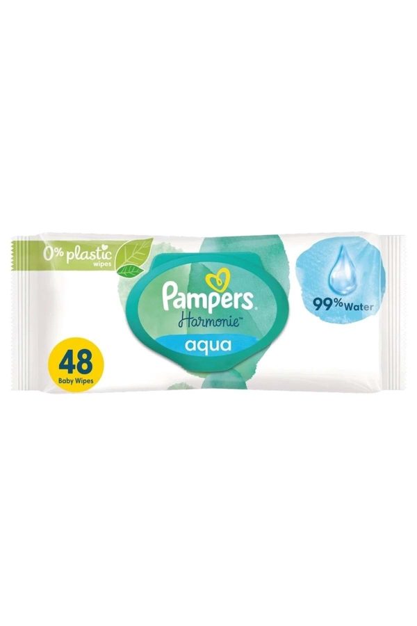 Pampers Harmonie Islak Havlu Mendil Aqua Pure 48 Yaprak Tekli Pk Organik Pamuk