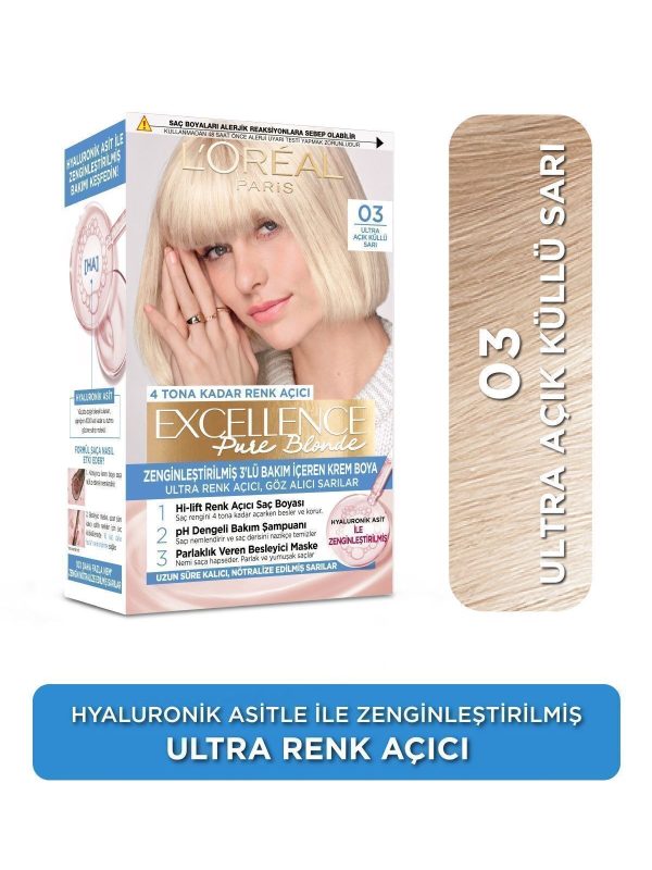 Excellence Creme Saç Boyası - 03 Ultra Açık Küllü Sarı