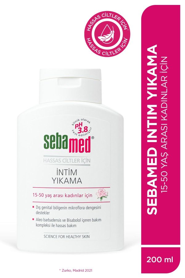 İntim Yıkama Jeli - Hassas Ciltler için ph 3.8 Dış Genital Bölge Temizleyici İntim Bakım Ürünü 200ml