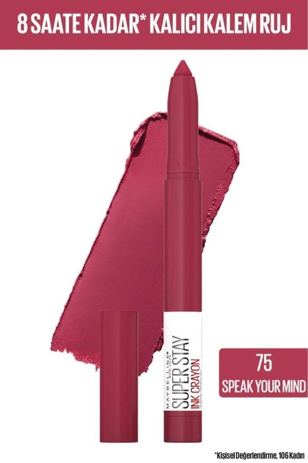 Maybelline Super Stay Ink Crayon Kalem Mat Ruj - Pinks Edition - 75 Speak Your Mind