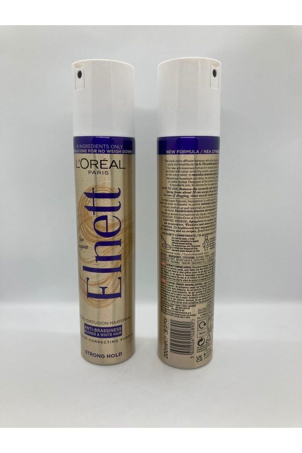 Elnett Mikro Difüzyon Saç Spreyi Pirinçlik Karşıtı Sarı ve Beyaz Saçlarda Güçlü Tutuş, 200ml - Görsel 3