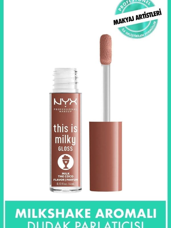 This Is Milky Gloss, Vegan Dudak Parlatıcısı, 12 Saat Nemlendirici - Milk The Coco
