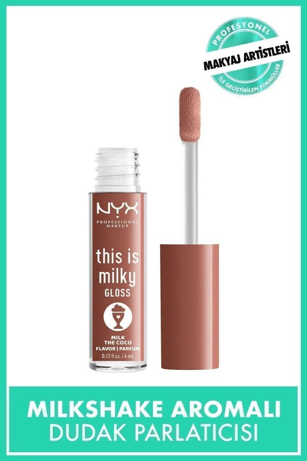 This Is Milky Gloss, Vegan Dudak Parlatıcısı, 12 Saat Nemlendirici - Milk The Coco