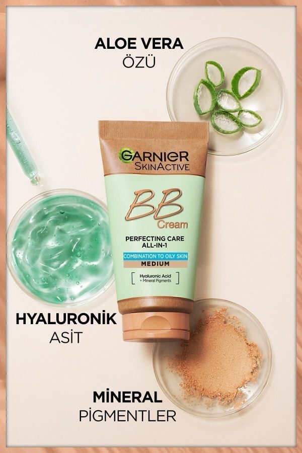 Karma ve Yağlı Ciltler için BB Krem Orta Ton SPF 20 50 ml - Görsel 3