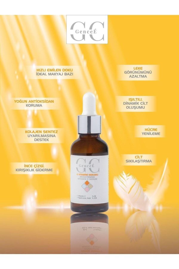 C Vitamini Aydınlatıcı Ve Ton Eşitleyici Cilt Serumu 30 ml (%15 VİT C) - Görsel 2