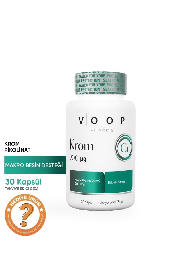 Krom Pikolinat 200 µg | 30 Bitkisel - Vegan Kapsül