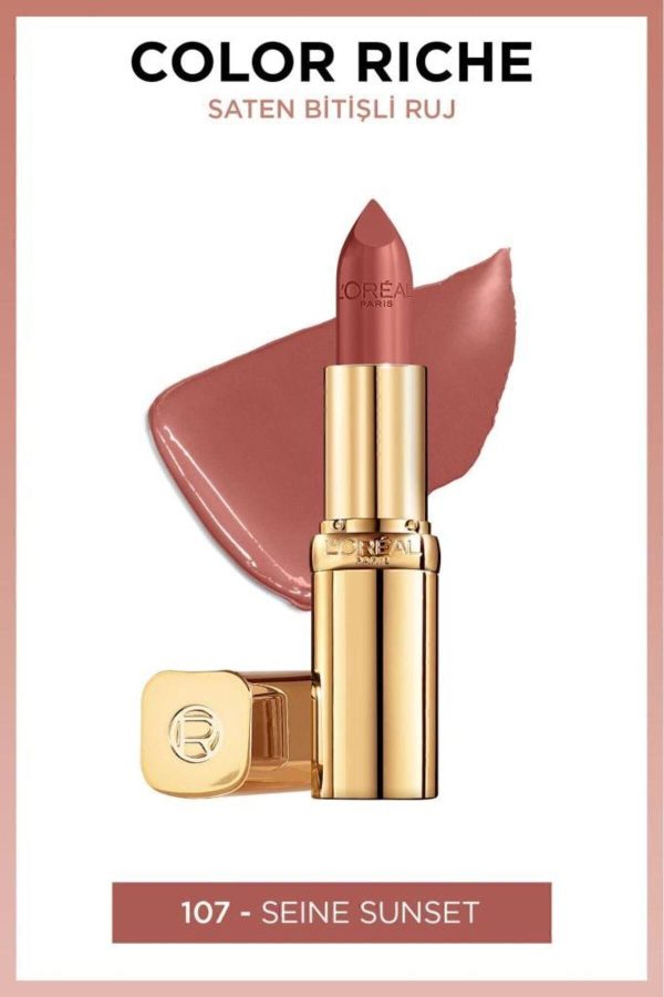 Color Riche Saten Bitişli Ruj 107 Seine Sunset - Nude