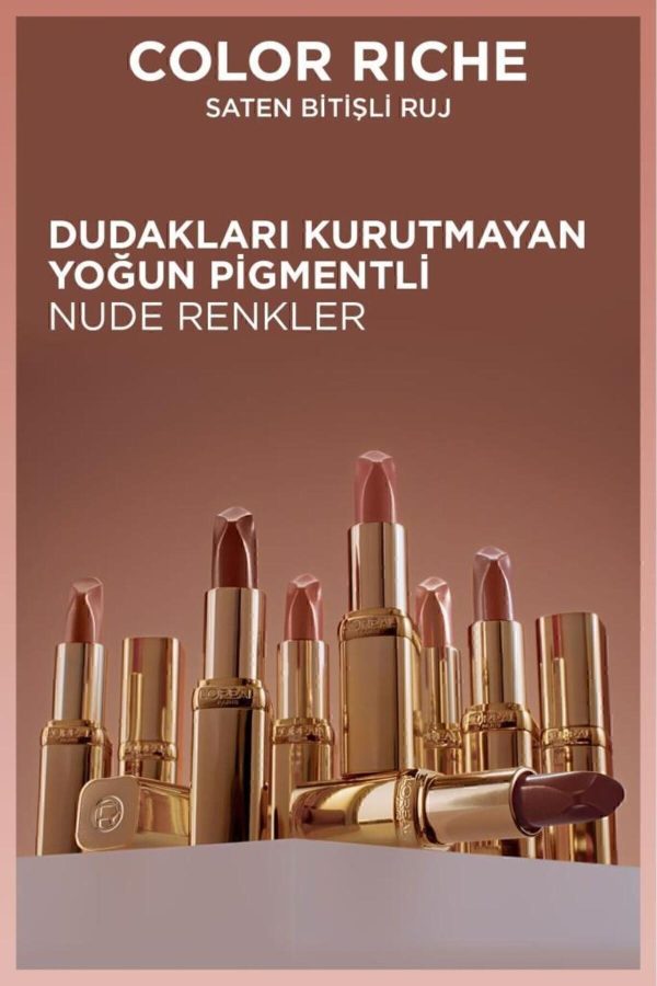 Color Riche Saten Bitişli Ruj 107 Seine Sunset - Nude - Görsel 4