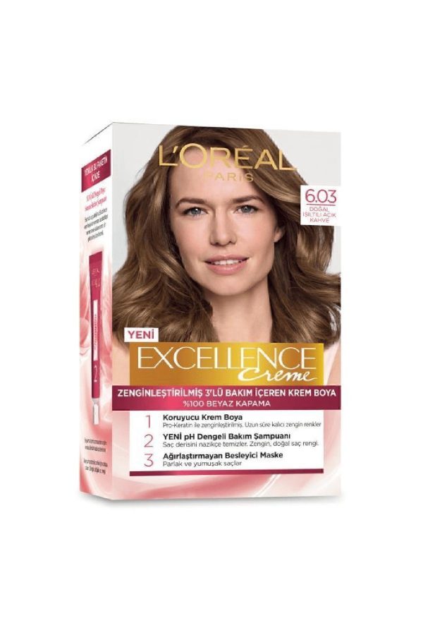 Excellence Creme Saç Boyası 6.03 Yoğun Koyu Kumral - Görsel 2