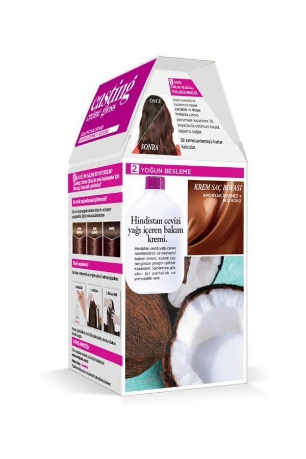 Casting Creme Gloss Saç Boyası 400 Kestane - Görsel 4
