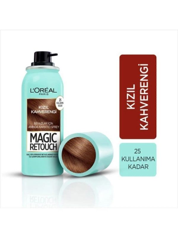 Magıc Retouch Beyaz Dipleri Kapatıcı Sprey - Kızıl Kahverengı.