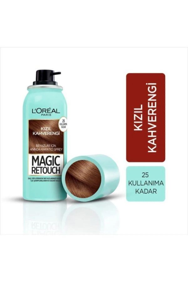 Magıc Retouch Beyaz Dipleri Kapatıcı Sprey - Kızıl Kahverengı.