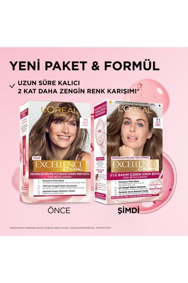 L'Oréal Paris Excellence Creme 7 Kumral Saç Boyası - Görsel 2