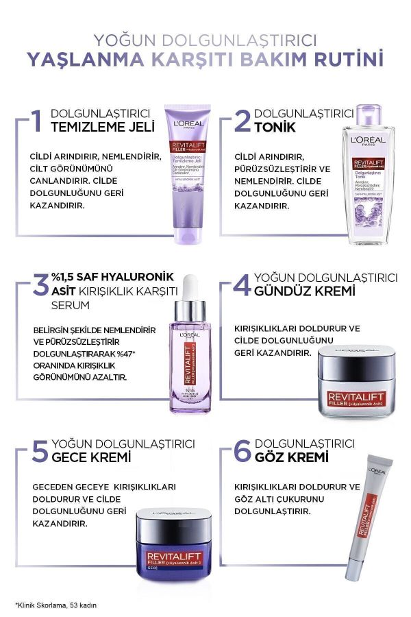 L'oréal Paris Revitalift Filler Dolgunlaştırıcı Tonik 200ml - Hyaluronik Asit - Görsel 4