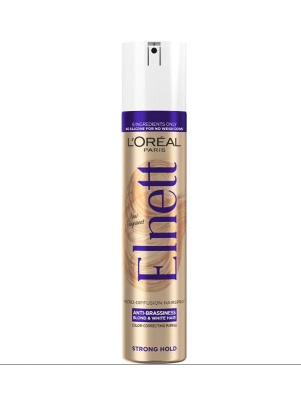 Elnett Mikro Difüzyon Saç Spreyi Pirinçlik Karşıtı Sarı ve Beyaz Saçlarda Güçlü Tutuş, 200ml