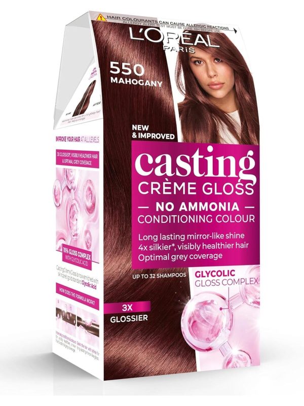 Casting Creme Gloss Saç Boyası Kızıl Kahverengi, 550 Böğürtlen Kızılı