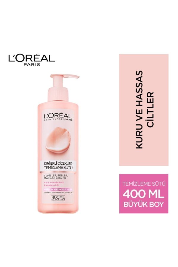 L'Oreal Paris Değerli Çiçekler Temizleme Sütü Kuru Ve Hassas Ciltler