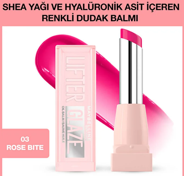 Maybelline New York Lifter Glaze Oil Balm/Baume Huile 003 Rose Bite Dudak Balmı