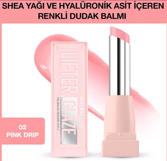 51cd10bc36b1444dbe4e10929c2e156c.jpg Maybelline New York Lifter Glaze Oil Balm/Baume Huile 002 Pink Drip Dudak Balmı - Görsel 3