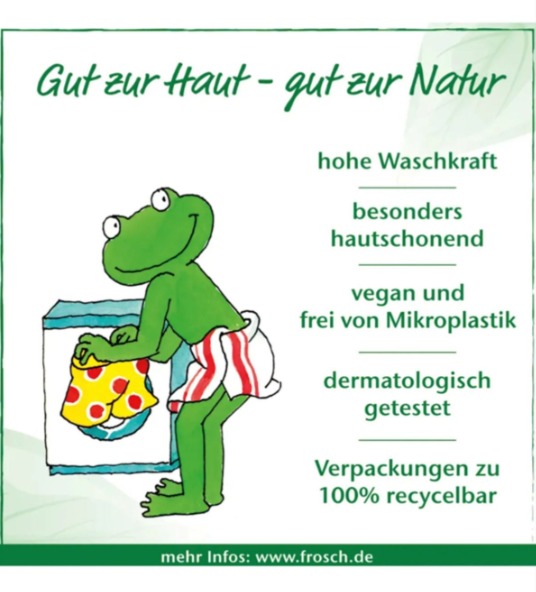 frosch citrus 3 Frosch Voll‑Waschmittel Citrus Beyazlar için Yüksek Yıkama Gücü Çamaşır Deterjanı, Limon Ferahlığı 24 Yıkama - Görsel 4